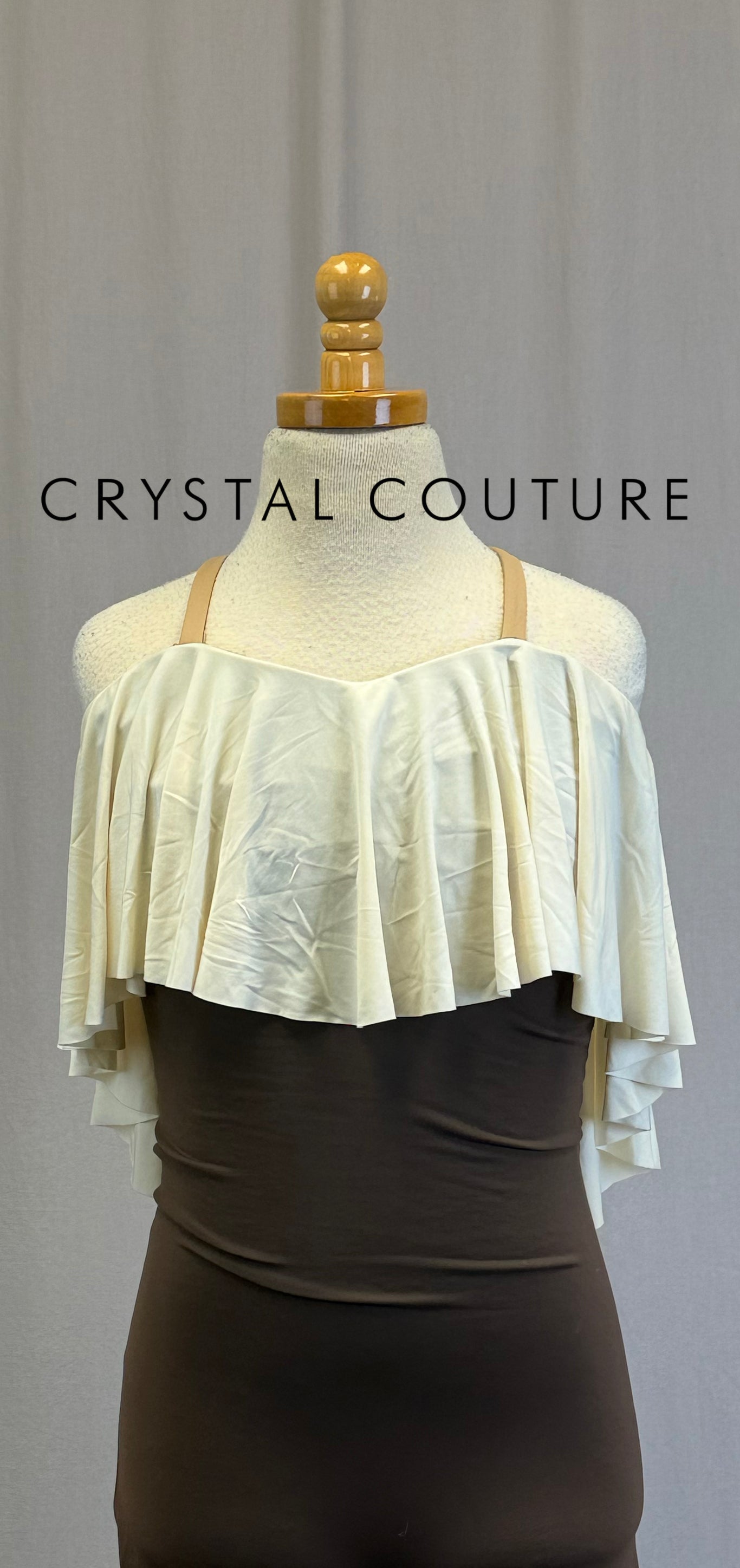 *Custom* Brown and Ivory Ruffle Top Legging Unitard
