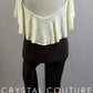 *Custom* Brown and Ivory Ruffle Top Legging Unitard
