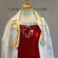 Custom Doctor Dance Red Leotard and White Coat-Rhinestones - Accessories