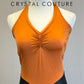 Orange and Faux Denim Halter Unitard