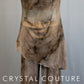 Tan Marble Mesh Top and Pant Two-Piece Set