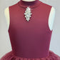 Maroon Leotard and Tulle Skirt Ballet Set -Accessories