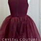 Maroon Leotard and Tulle Skirt Ballet Set -Accessories