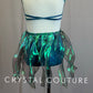 *Custom* Hand-Painted Blue and Green Two-Piece Set