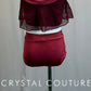 Burgundy Mesh Crop Top and Brief Two-Piece Set