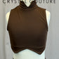 Chocolate Brown Asymetrical Two-Piece Set