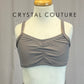 *Custom* Gray Mesh Crop Top and Layered Pant Two-Piece Set