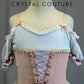 Pink and White Lace Off The Shoulder Romantic Ballet Dress with Faux Corset