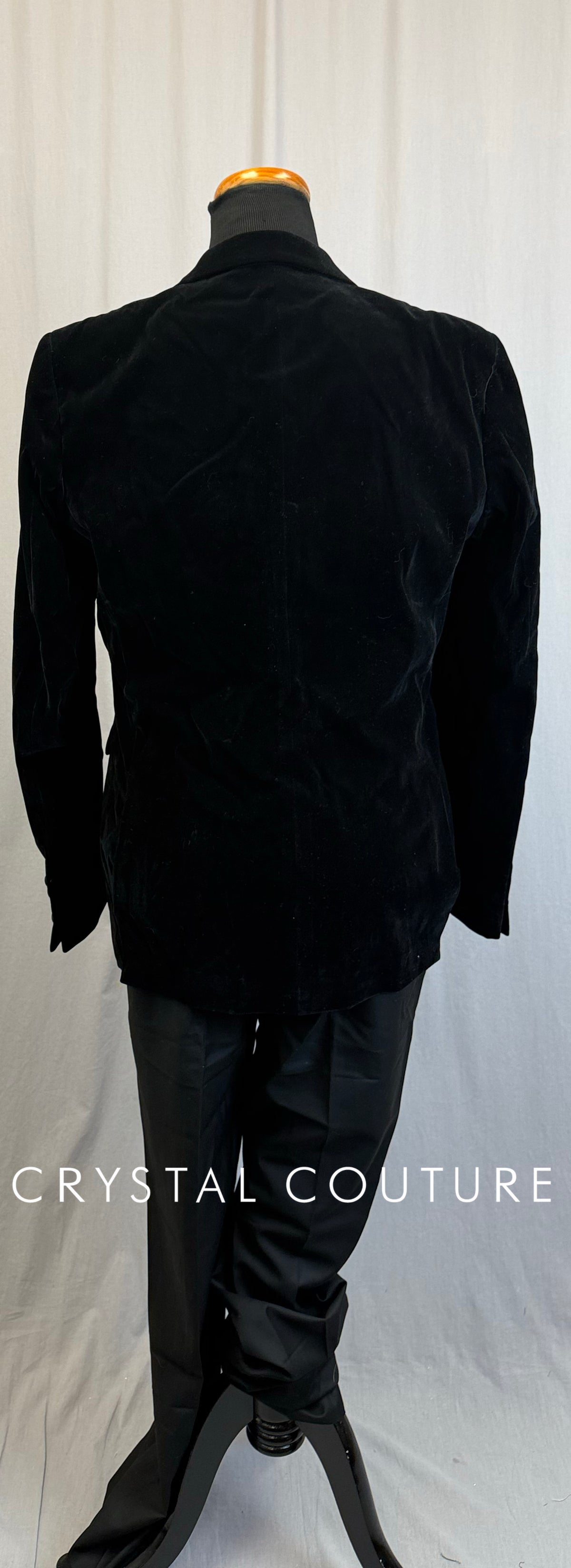 Black Velvet Tuxedo Jacket and Pant Set