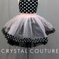 Black and Light Pink Polka-Dot Dress