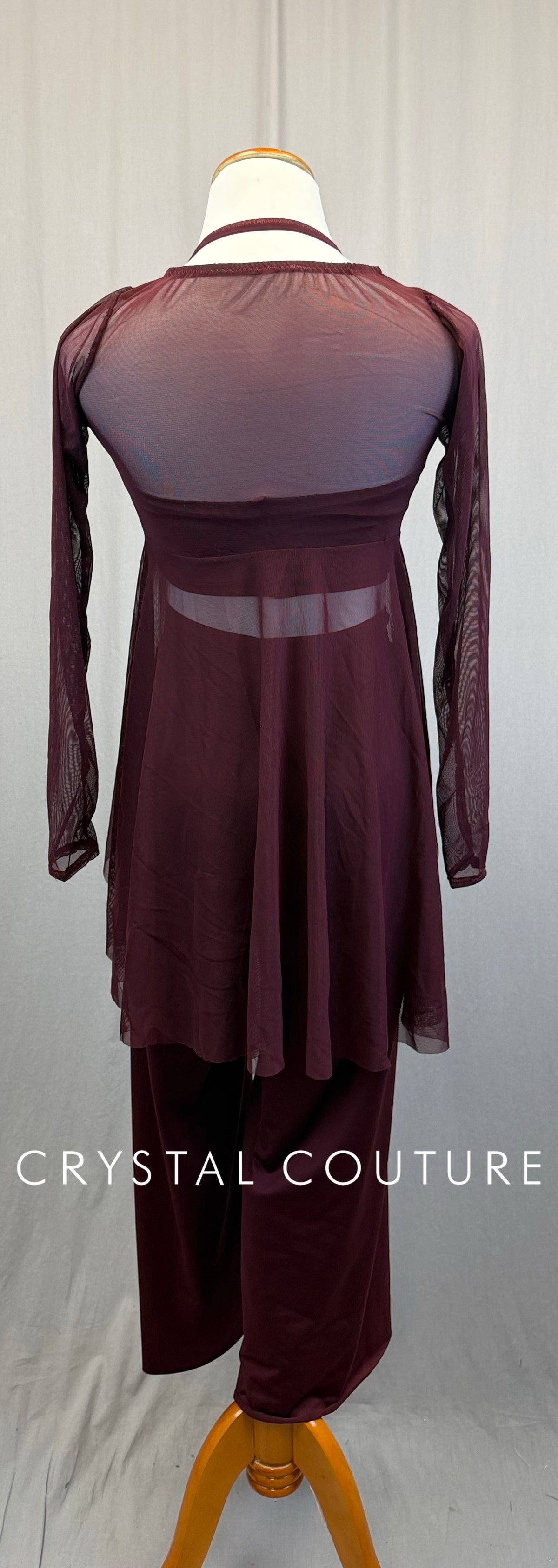 *Custom* Burgundy Mesh Long Sleeve and Pants