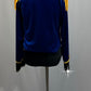 Royal Blue Velvet Marching Band Jacket and Brief Three-Piece Set -Rhinestones