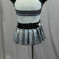 *Custom* Black and Silver Holographic Two-Piece Set with Chain Accents - Rhinestones