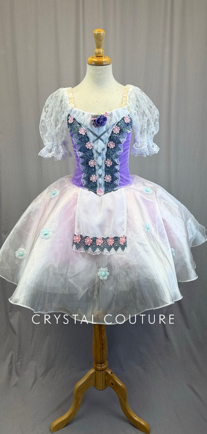 *Custom* Purple Velvet and White Chiffon Giselle Inspired Ballet Dress