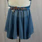 *Custom* Slate Blue Lycra and Mesh Tunic and Shorts Set with Appliques - Rhinestones