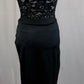 *Semi Custom* Black Floral Lace and Black Lycra Two-Piece Set