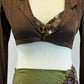 Custom Camouflage, Brown & Green Bra-Top, Cropped Jacket and Skirt - Swarovski Rhinestones
