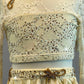 Ivory Crop Top and Flounce Skirt - Swarovski Rhinestones