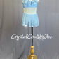 Baby Blue Two Piece with Lace Half Skirt and Rhinestones