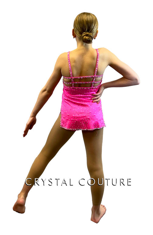Hot Pink Mini Dress with Black Blazer - Rhinestones – Crystal Couture