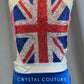 Custom Great Britain Flag Leotard with Side Cutouts - Rhinestones