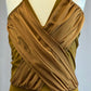 Custom Brown Sleeveless Unitard with Ruched Bodice