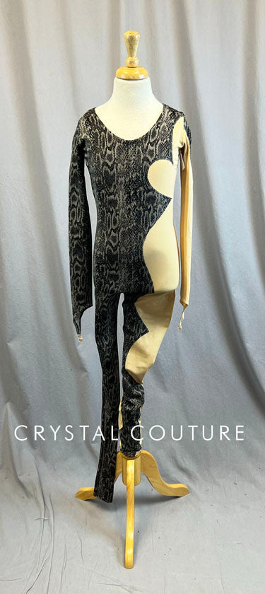 Custom Snakeskin and Nude Bodysuit