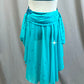 Custom Turquoise Two Piece Halter top and Trunks with Appliques- Rhinestones