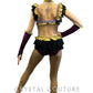 Gorgeous Custom Black, Pink & Gold 2 Piece - Swarovski Rhinestones