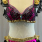Gorgeous Custom Black, Pink & Gold 2 Piece - Swarovski Rhinestones