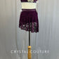 Plum Lace Asymmetrical Two Piece with Appliques - Rhinestones