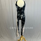 Custom Black & White Marbled Unitard