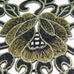 Black/Bronze/Dorado Floral Lace Embroidered Applique