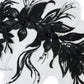 Black Floral/Vine 3D Embroidered Applique