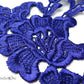 Royal Blue Floral Lace Embroidered Applique