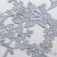 Light Gray Floral Lace Embroidered Applique