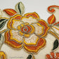 Orange/Gold/Green Floral Lace Embroidered Applique