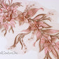 Antique Pink Floral/Vine 3D Embroidered Applique