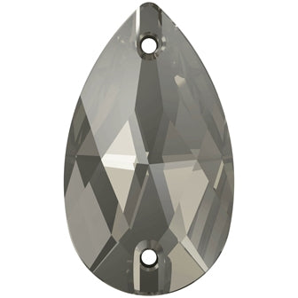 Swarovski Pear Sew-On Stone #3230 Black Diamond