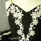 Black Platter Tutu with White Lace & Silver Sequins