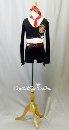 Black and Red Harry Potter Gryffindor 2pc - Rhinestones