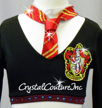 Black and Red Harry Potter Gryffindor 2pc - Rhinestones