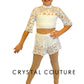 White Lace Mock Neck with Flutter Sleeves and Lace Shorts