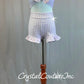 Lavender and White Checkered Tie Front Top with Ruffle Shorts and Rhinestones