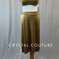 Golden Brown Two Piece with Side Slit Skirt and Rhinestones