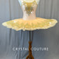 Peach and Gold Platter Tutu with Appliques and Rhinestones