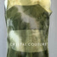 Olive Green Marbled Overlay Dress
