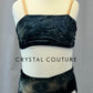 Blue Velour Marbled Bra Top & Trunks