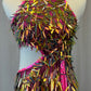 Iridescent Sequin Dress with Side Cut Out & Strappy Back - Rhinestones