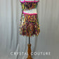 Iridescent Sequin Dress with Side Cut Out and Strappy Back - Rhinestones
